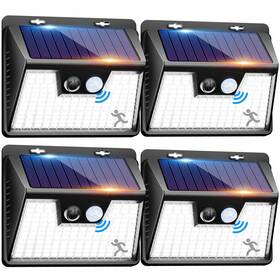Ws18p-4 Peasur Solar Lights Outdoor Waterproof 4 Pack 140led Motion Sensor Light 3 Modes S