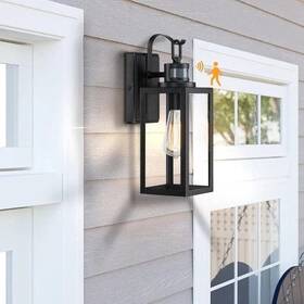 1jay-12121-ms Pia Ricco 12.65 In Black Farmhouse Outdoor Wall Lantern Light Motion Sensor 1jay-12121-ms Pia Ricco 12.65 In Black Farmhouse Outdoor Wall Lantern Light Motion Sensor