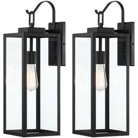 Pia Ricco 749284289809 1-light Matte Black Outdoor Modern Wall Lamps Sconce For Patio Front