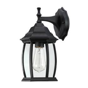 Fop-19281 Pia Ricco Outdoor Wall Lights Textured Black Exterior Light Fixtures With Clear Glass Shad