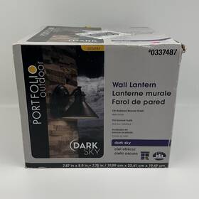 0337487 Portfolio Dovray Outdoor Wall Lantern Oil-rubbed Bronze Dark Sky #0337487 Nib
