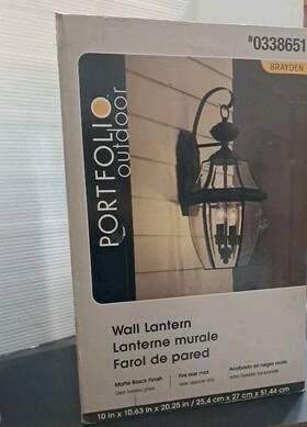0338651 Portfolio Outdoor Wall Lantern Brayden #0338651 0338651 Portfolio Outdoor Wall Lantern Brayden #0338651