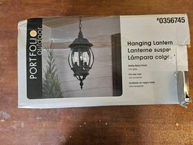 0356745 Portfolio Hanging Lantern Black 0356745 Portfolio Hanging Lantern Black