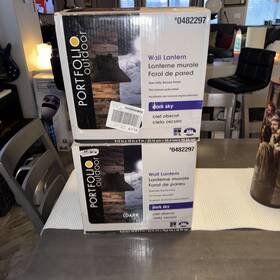 2-portfolio Portfolio 0482297 Outdoor Dark Sky Wall Lantern Bronze Finish #0482297 Nib