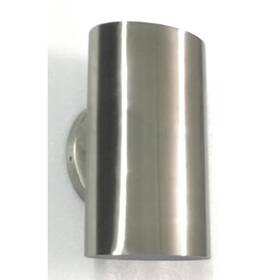1085708 Portfolio Simona Outdoor Led Wall Lantern Brushed Nickel Dark Sky New