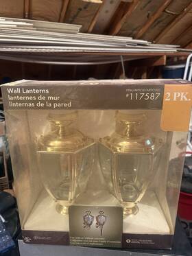 117587 Portfolio Outdoor Wall Lanterns 2 Pack Brass Finish Ul Listed Glass Gold 117587 Portfolio Outdoor Wall Lanterns 2 Pack Brass Finish Ul Listed Glass Gold