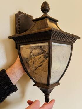 3969 Portfolio Outdoor Wall Lantern - 1 Light Tannery Bronze Gold Finish