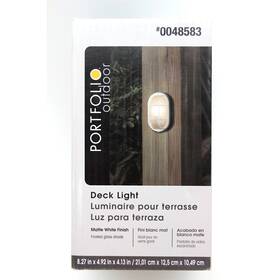 48583 Portfolio Set Of 5 8-1/4-in White Outdoor Flush-mount Deck Post Wall Light Nib