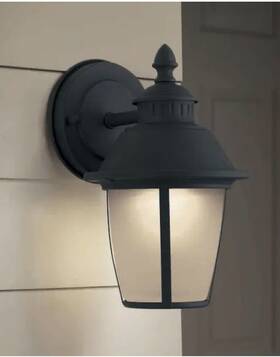 0605098no Portfolio 725916105204 Two Outdoor Wall Lantern Led Matte Black Finish #0605098no Bulbs New