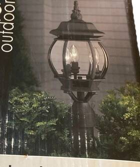 0356744 Portfolio 848507001355 Outdoor Post Lantern Model #0356744 Matte Black Finish F7 0356744 Portfolio 848507001355 Outdoor Post Lantern Model #0356744 Matte Black Finish F7