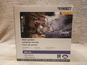 0190827 Portfolio Ellicott Galvanized Steel Dark Sky Outdoor Wall Mount Lantern