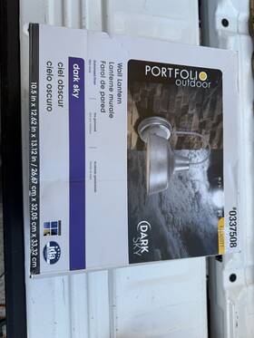 0337508 Portfolio Ellicott Galvanized Steel Dark Sky Outdoor Wall Mount Light
