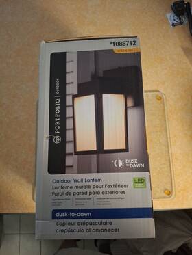 1085712 Portfolio Outdoor 1085711 Wiren Hill Collection Wall Lantern Light - Black