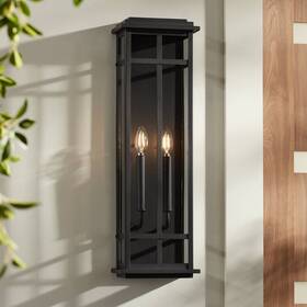 10-2202-503 Possini Euro Design Metrix Modern Outdoor Wall Light Fixture Black Windowpane Frame 26 Inch For Exterior 10-2202-503 Possini Euro Design Metrix Modern Outdoor Wall Light Fixture Black Windowpane Frame 26 Inch For Exterior