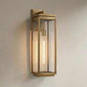 752v1-brass Possini Euro Design Atkins 24 Inch High Die Cast Brass Outdoor Wall Light