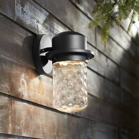 Jf2019082803 Possini Euro Design Modern Outdoor Wall Light Fixture Led Textured Black 9 1/4 Inch Clear Glass Patio Jf2019082803 Possini Euro Design Modern Outdoor Wall Light Fixture Led Textured Black 9 1/4 Inch Clear Glass Patio