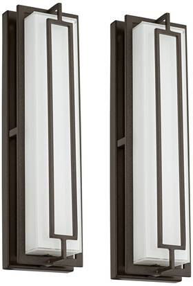 Ks272p8 Possini Euro Design Belfonte 16 1/4 Inch H Bronze Led Outdoor Wall Light Set Of 2 Ks272p8 Possini Euro Design Belfonte 16 1/4 Inch H Bronze Led Outdoor Wall Light Set Of 2