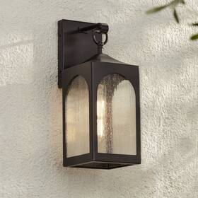 Lvb0825-odwl-m Possini Euro Design Tyne Modern Outdoor Wall Light Fixture Bronze Lantern 16 1/2 Inch For Exterior Barn