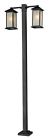 547-2-536p-bk Post Finish Id 2-head 2282598 Black Outdoor Light