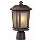 337134 Post Lantern 14 Scavo Dark Finish Corrigan Outdoor Brass Glass Portfolio "