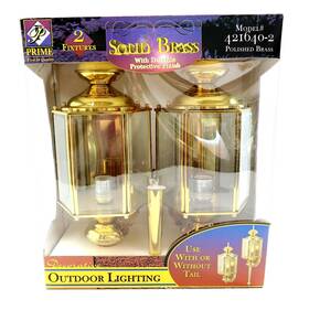421640-2 Prime Solid Brass Outdoor Lighting 2 Piece Set Model Carriage Lights