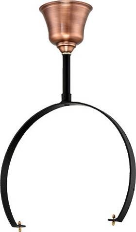 Pla-hy3 Primo Lanterns Half Yoke Ceiling Mount - Black