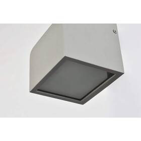 Lvnod8008sil Private Brand Unbranded Timeless Home 1-light Square Silver Led Outdoor Wall Sconce