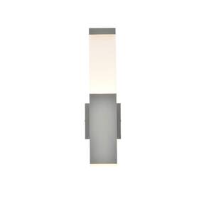 Lvnod8042sil Private Brand Unbranded Timeless Home 1-light Rectangular Silver Led Outdoor Wall Sconce