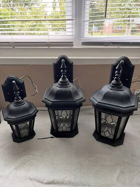 P5659-71 Progress Lighting 785247111886 Set Of 3 -progress Cranbrook Outdoor Sconce Gilded Iron Lights