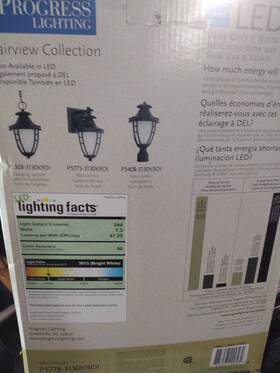 Progress Lighting 785247200580 Fairview Collection 1-light 14.2 In Sconce Outdoor Black Led Etched Wall Lantern