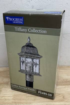 P5495-50 Progress Lighting 785247549528 Golden Baroque Tiffany Style Outdoor Lantern