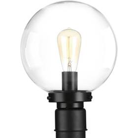 P540007-031 Progress Lighting 1-light Matte Black Clear Glass Farmhouse Outdoor Post Lantern