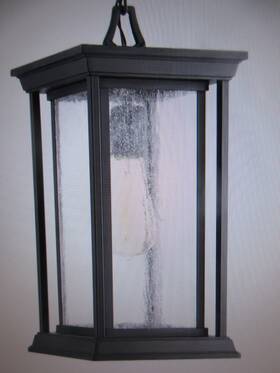 P5500-31 Progress Lighting Endicott Collection 1-light Textured Black Clear Seeded Glass