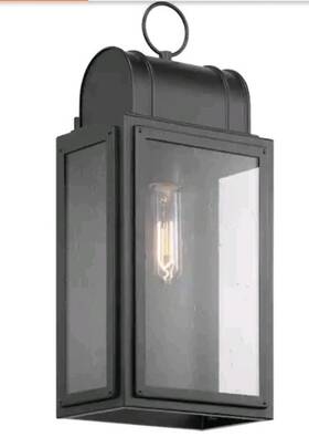 P560204-031 Progress Lighting Landstone 1-light 17 Inch Matte Black/clear Glass/outdoor Wall Lantern/free S&h