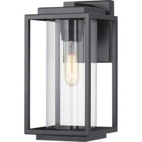 P560221-031 Progress Lighting Macstreet 12 Inch 1-light Matte Black Modern Outdoor Wall Lantern With Clear Glas