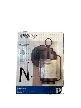 P560231-031 Progress Lighting Matte Black Outdoor Wall Lantern Porch Patio Garage Light