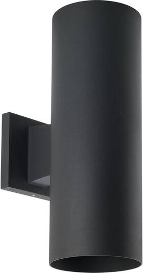 P560291-031-30 Progress Lighting 6 Led Square Cast Aluminum Cylinder Up Down Light Wall Black