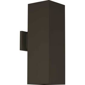 P560295-020-30 Progress Lighting P560295-30 6in Cyl Sqrs 2 Light 18 Inch Tall Led - Bronze