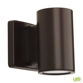 P563000-020-30k Progress Lighting Cylinders Collection 3 Antique Bronze Led Modern Outdoor Small Wall Lantern
