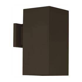 P5643-20-30k Progress Lighting 6 Led Square Cylinder Collection Antique Bronze Modern Outdoor