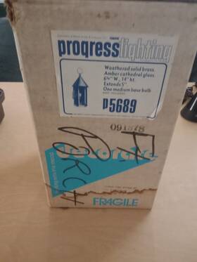 Progress Lighting P5689 Porch Lantern 1970s Vintage Never Used New In Box