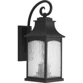 P5754-31 Progress Lighting Maison Collection 2-light Textured Black Water Seeded Glass