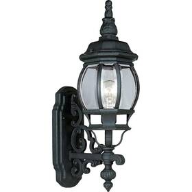 P5878-31 Progress Lighting Onion Lantern Collection 1-light Textured Black Clear Beveled