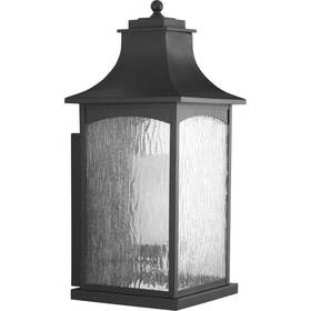 P6637-31md Progress Lighting Maison Collection 1-light Textured Black Clear Water Seeded