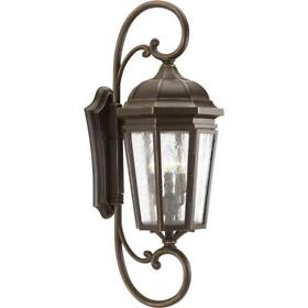 P560017-020 Progress Lighting Wall Lantern Light Outdoor Extra-large 3-light Antique Bronze