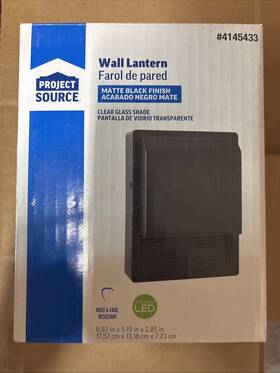 4145433 Project Source Matte Black Led Wall Lantern Aluminum Construction 4145433 Project Source Matte Black Led Wall Lantern Aluminum Construction