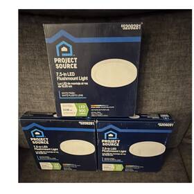 5209281 Project Source 7.5-in Led Flushmount Light White Adjustable Color Temp 900 Lume 5209281 Project Source 7.5-in Led Flushmount Light White Adjustable Color Temp 900 Lume