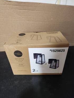 Project Source 845473056259 2-pack 2-light Black Outdoor Wall Light No Mounts