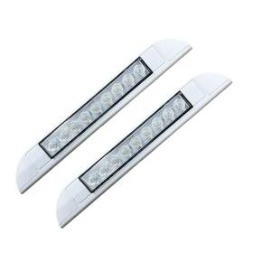 Qhlightlux 2 3285w-2 10 Inch Rv Led Awning Porch Light Fixture 6000k Cool White Finish