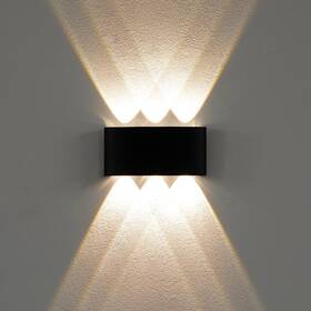 Qi004493.bk.6w.2 Quickway Imports Decorative Waterproof Black Aluminum Wall Lamp For Indoors And Outdoors - Sle